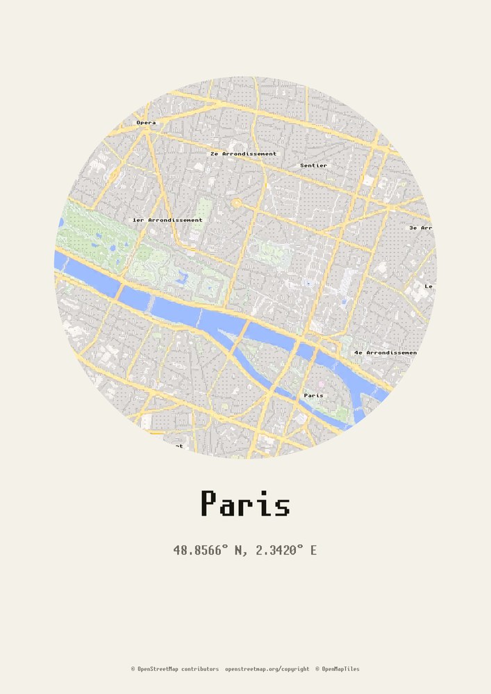 Paris as a Circle poster