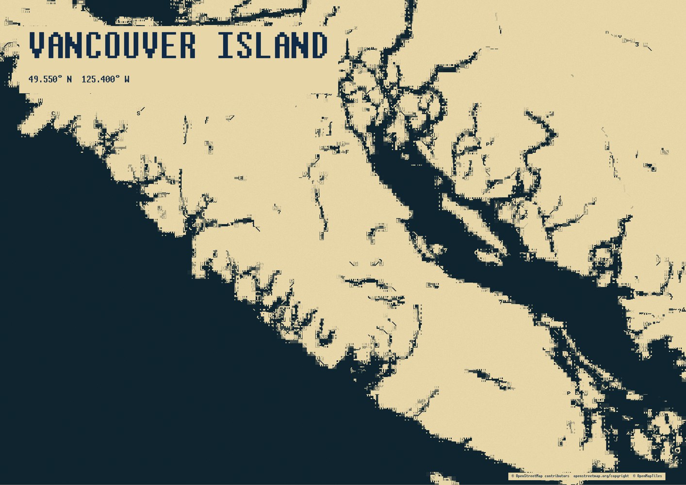 Vancouver Island as a Coast, full bleed poster