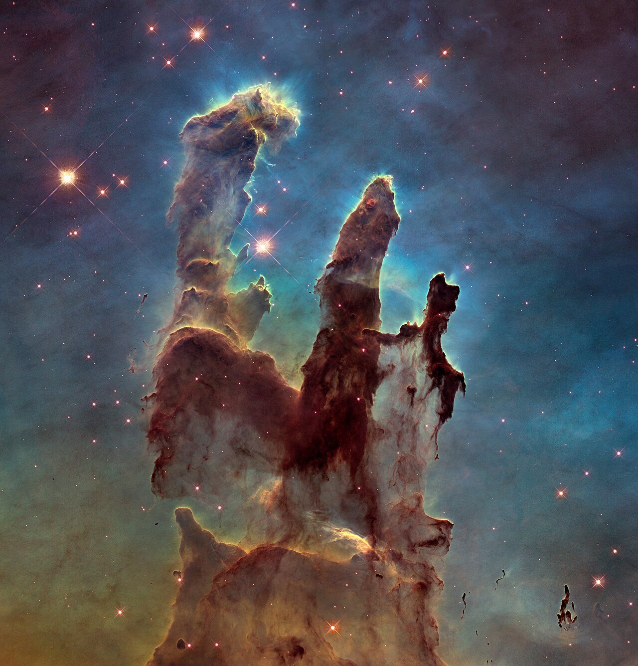 Pillars of Creation by NASA, ESA, Hubble